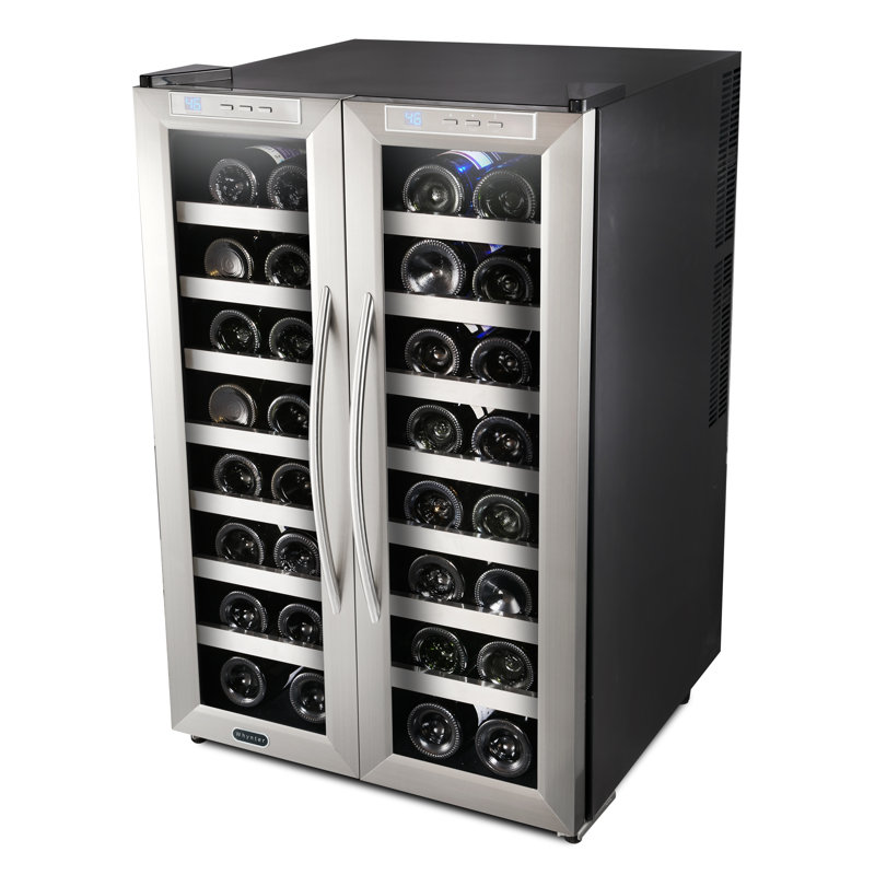 Whynter 32 Bottle Dual Zone Freestanding Wine Cooler & Reviews Wayfair